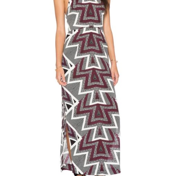 Free People Slubby Crinkle Serves You Right Printed Maxi Dress - Picture 2 of 9